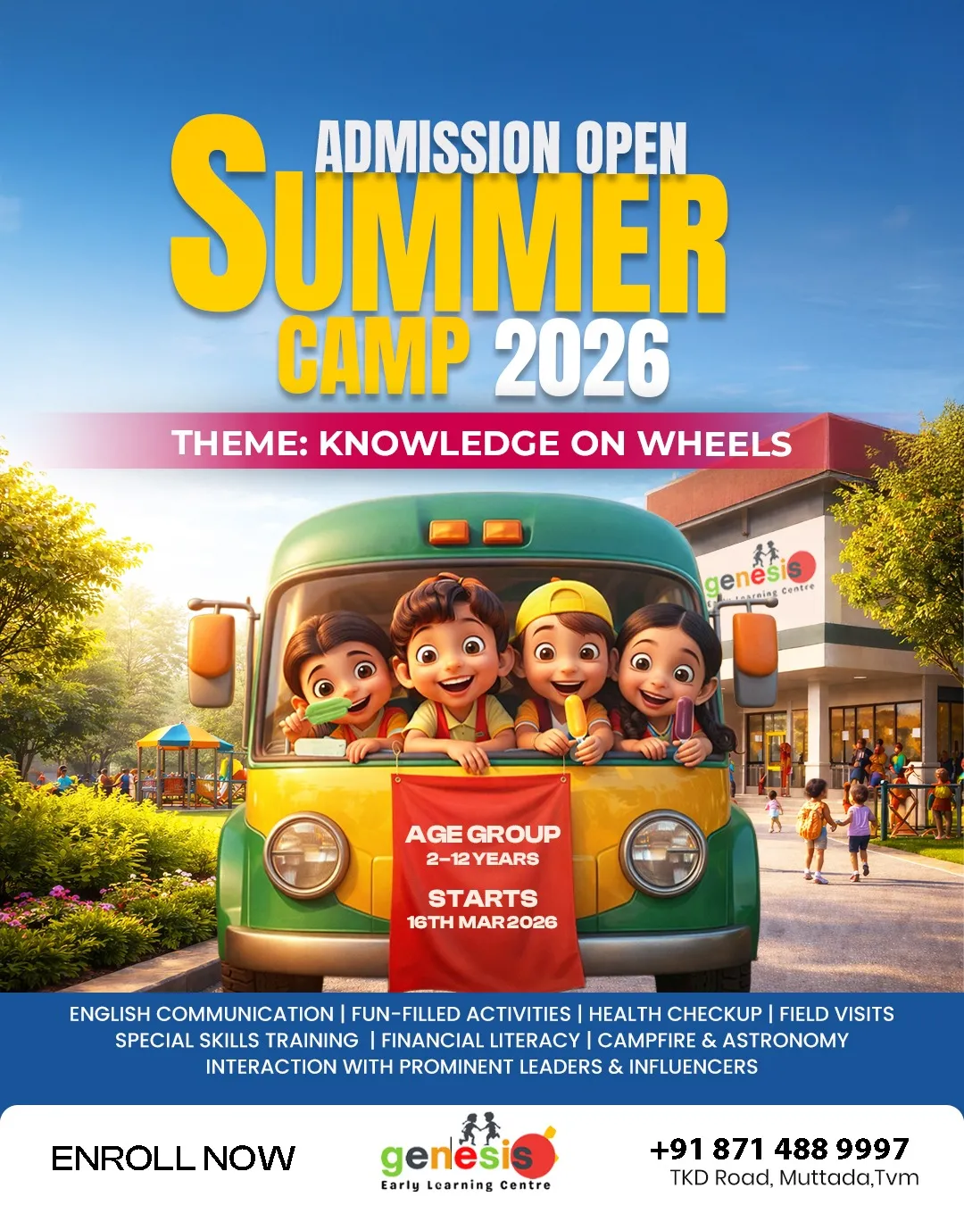 Genesis Summer Camp – Ad Touch creative work